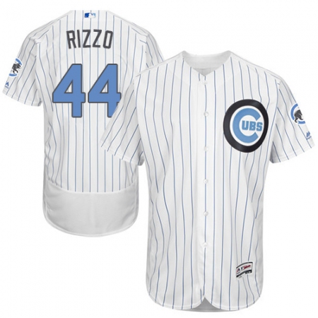Men's Majestic Chicago Cubs #44 Anthony Rizzo Authentic White 2016 Father's Day Fashion Flex Base MLB Jersey