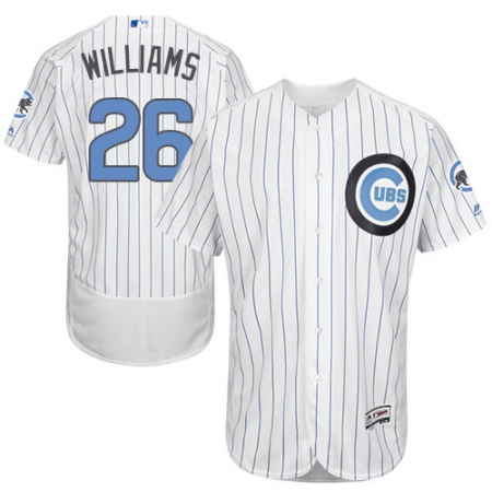 Men's Majestic Chicago Cubs #26 Billy Williams Authentic White 2016 Father's Day Fashion Flex Base MLB Jersey
