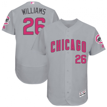 Men's Majestic Chicago Cubs #26 Billy Williams Grey Mother's Day Flexbase Authentic Collection MLB Jersey