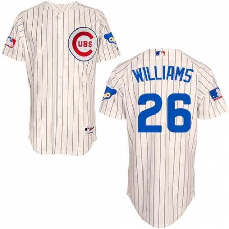 Men's Majestic Chicago Cubs #26 Billy Williams Replica Cream 1969 Turn Back The Clock MLB Jersey