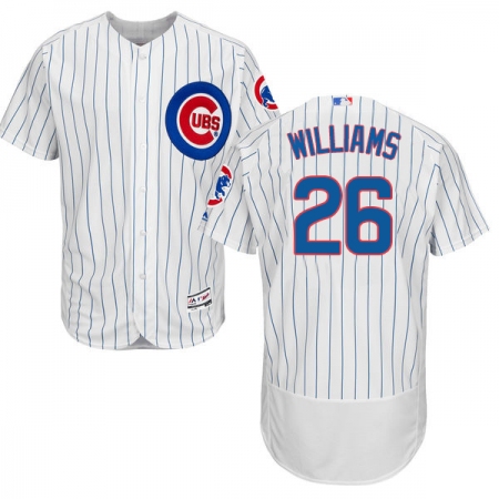 Men's Majestic Chicago Cubs #26 Billy Williams White Home Flex Base Authentic Collection MLB Jersey