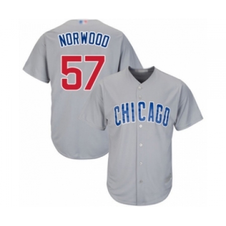 Youth Chicago Cubs #57 James Norwood Authentic Grey Road Cool Base Baseball Player Jersey