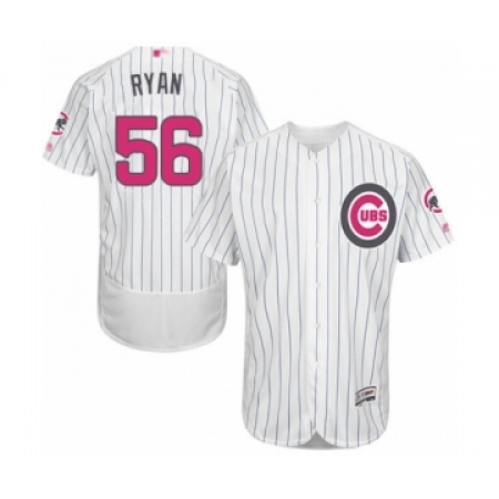 Men's Chicago Cubs #56 Kyle Ryan Authentic White 2016 Mother's Day Fashion Flex Base Baseball Player Jersey