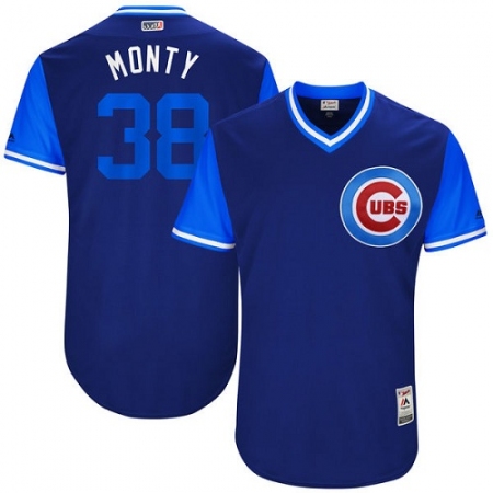 Men's Majestic Chicago Cubs #38 Mike Montgomery 